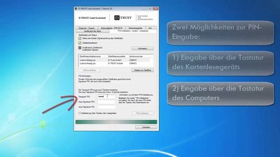 Initialisierung der digitalen Signaturkarte